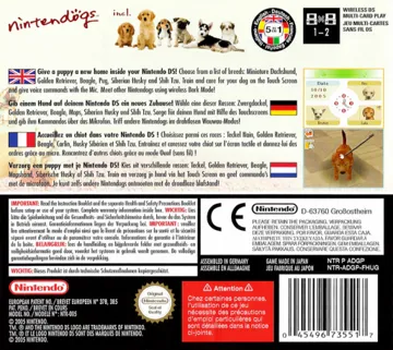 Nintendogs - Dachshund & Chingudeul (Korea) box cover back